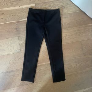 Black high waisted ankle zip pants
